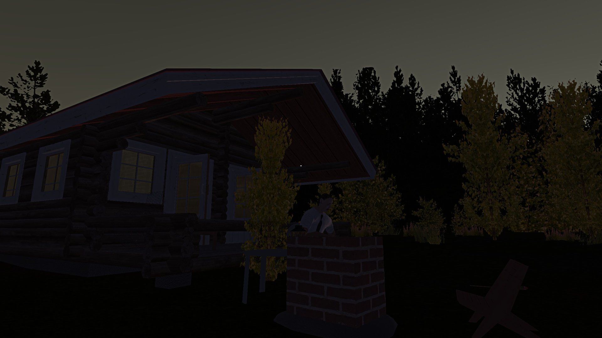 Original: Cabin at night